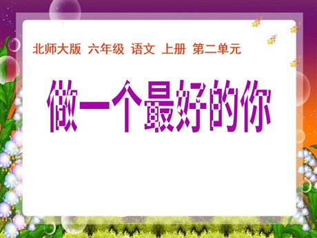 《做一个最好的你》PPT课件