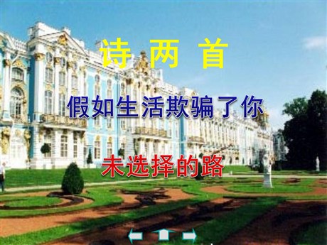 《假如生活欺骗了你》《未选择的路》PPT课件2