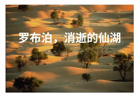 《罗布泊，消逝的仙湖》PPT课件