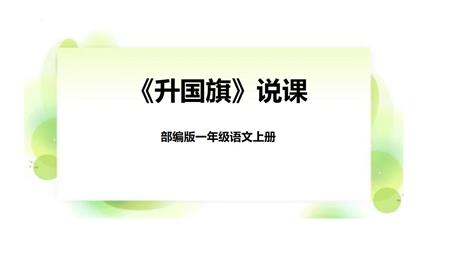 《升国旗》PPT说课课件