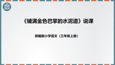 《铺满金色巴掌的水泥道》PPT精品教学课件