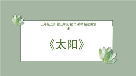 《太阳》PPT免费优秀课件