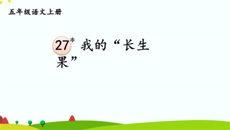 《我的“长生果”》PPT免费课件下载