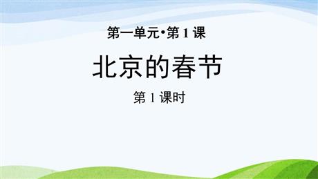 《北京的春节》PPT免费课件(第1课时)