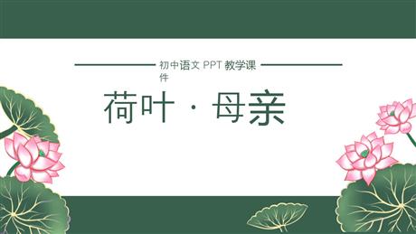 《荷叶·母亲》PPT教学课件下载