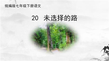 《未选择的路》PPT免费课件下载