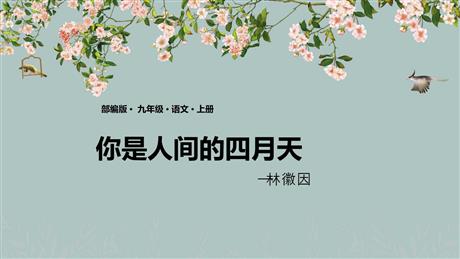 《你是人间的四月天》PPT免费优质课件