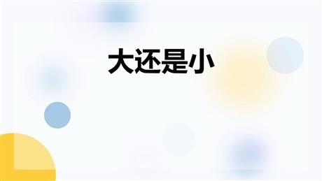 《大还是小》PPT免费优秀课件