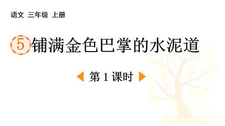 《铺满金色巴掌的水泥道》PPT精品课件(第1课时)