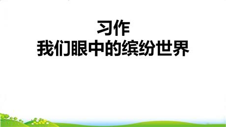 《习作：我们眼中的缤纷世界》PPT免费课件