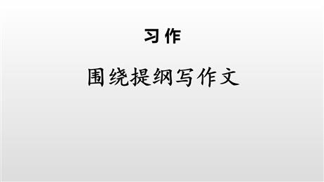 《围绕提纲写作文》PPT教学课件