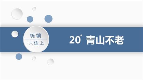 《青山不老》PPT课文课件