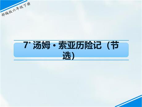 《汤姆·索亚历险记》PPT优质课件下载