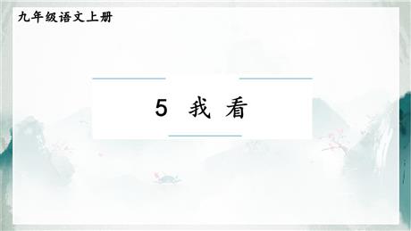 《我看》PPT优质课件下载