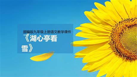 《湖心亭看雪》PPT优质教学课件