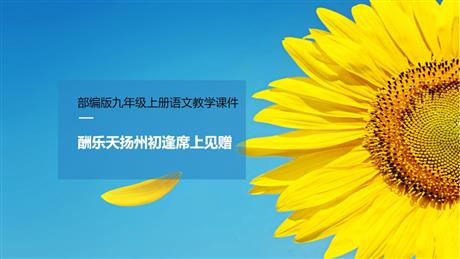 《酬乐天扬州初逢席上见赠》PPT精品课件
