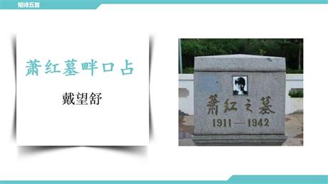 《萧红墓畔口占》PPT课件下载